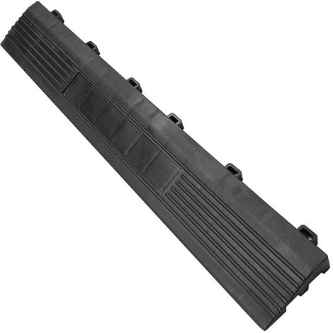 Bordo Di Finitura SOGI PAV-03 Per Piastrelle PP - Attacco Maschio, Nero 40x6x1.8cm