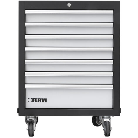 Cassettiera officina con ruote FERVI A007/16 con 7 cassetti - arredo officina - 660 x 860 x 455 h mm
