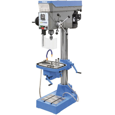 Trapano a colonna per metallo con trasmissione a cinghia 400v Fervi t072 (1/4)