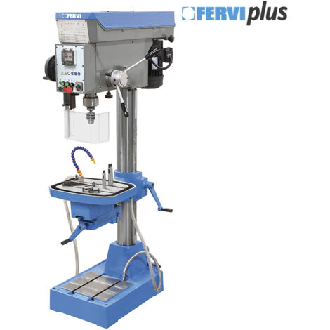 Trapano a colonna per metallo con trasmissione a cinghia 400v Fervi t072da (1/4)