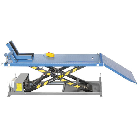 Ponte sollevatore per moto elettroidraulico FERVI S027 - portata 600 kg - piattaforma 1800 x 600 mm