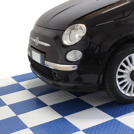 Kit da 90 piastrelle 10 mq SOGI PAV-01-BI4 in PP per officina, garage, autosalone - colore bianco, KIT  90 pz - 10 mq