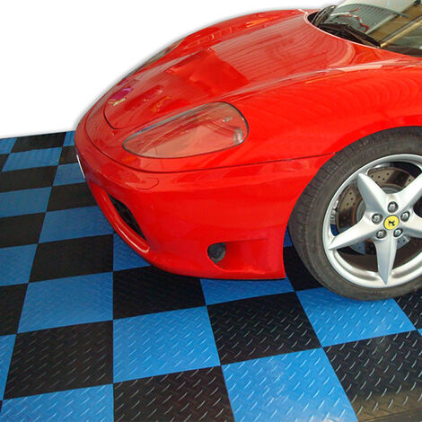 Kit da 460 piastrelle 50 mq SOGI PAV-01-BL5 in PP per officina, garage, autosalone - colore blu, KIT 460 pz - 50 mq