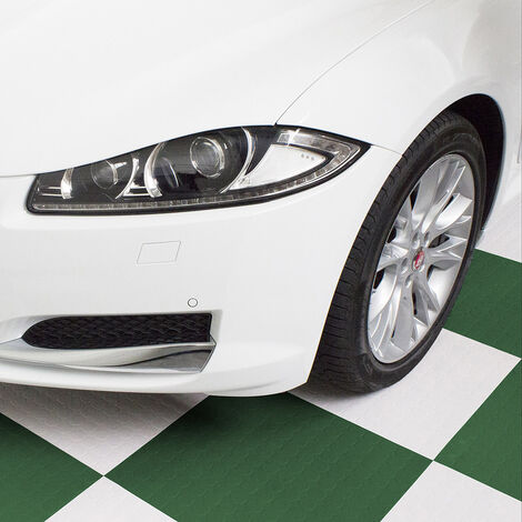 Kit da 4 piastrelle 1 mq SOGI PAV-02-VE1 in PVC per officina, garage, autosalone - colore verde, KIT 4 pz - 1 mq