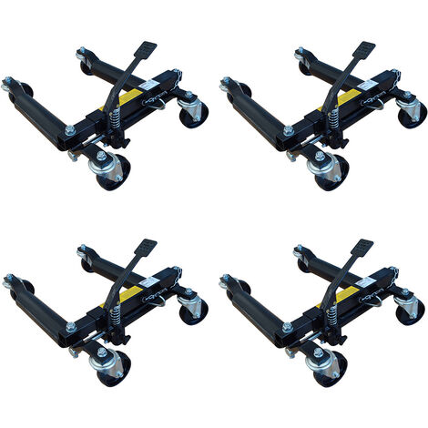 Carrelli sposta auto posizionatore sotto auto SOGI PO-042 -650 kg - Set da 4 pezzi, Set 4 pz