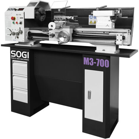 Tornio parallelo per metalli SOGI M3-700 - motore Brushless 230 V - Semi-Norton 300x700 mm