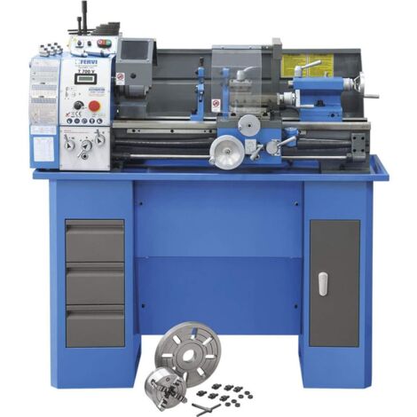 Tornio parallelo FERVI T700V per metallo - cambio a velocità variabile - 230V - Pb 26 mm