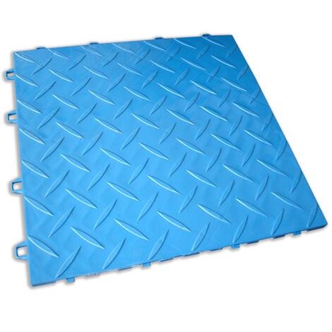 Piastrella SOGI PAV-01-BL in PP blu per pavimento officina e garage - disponibile in KIT, KIT  1 pz - 33 x 33 cm