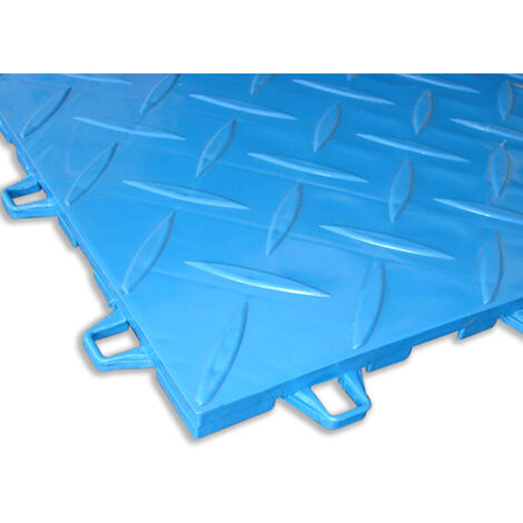 Piastrella SOGI PAV-01-BL in PP blu per pavimento officina e garage - disponibile in KIT, KIT  1 pz - 33 x 33 cm