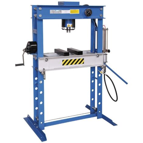 Pressa idraulica manuale pneumatico FERVI P001/45 per officina - 45 ton