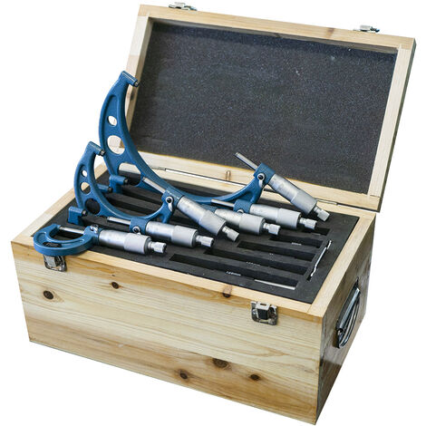 Micrometri per esterni in set 6 pz SOGI MIC-0-150 - 0÷150 mm - micrometro centesimale assortimento