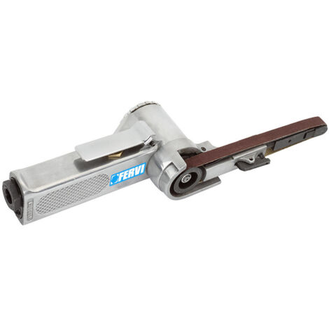 Levigatrice pneumatica a nastro abrasivo 10x330 mm x compressore aria Fervi 0784 (1/10)