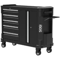 Carrello portautensili SOGI X6-05P con 5 cassetti - 1 vano con 2 ante e 2 ripiani - serrature - 4 ruote