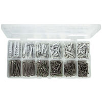 Viti e tasselli 360 pezzi VALEX 1950126 - tasselli 5-6-8-10 mm - viti 3x30-4x35-4x40-5x50 mm
