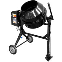 Betoniera elettrica a bicchiere SOGI BEM-120 - capacità 120 L - motore 550 W - per calcestruzzo, malta e intonaco - nera