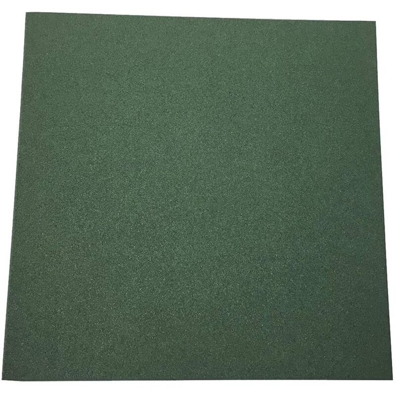 Loseta de Caucho Antivibración, Especial para Exterior y Gimnasios, Suelos Infantiles, Fitness, 50 x 50 x 1,5 cm (Verde)