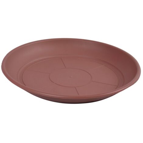 JARDIN202 - Maceta Mediterranea Circular de plástico para plantas y flores Drenaje incorporados PLATO - Diámetro: desde 50 hasta 60 cm (Teja) (1/5)