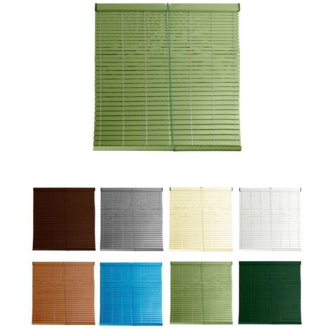 JARDIN202 - Persiana de PVC Alicantina con Polea Metálica  Persiana Enrollable  Estor Enrollable para Ventanas, Puertas, Salón y Cocina  80 x 160 cm (Verde Oliva)
