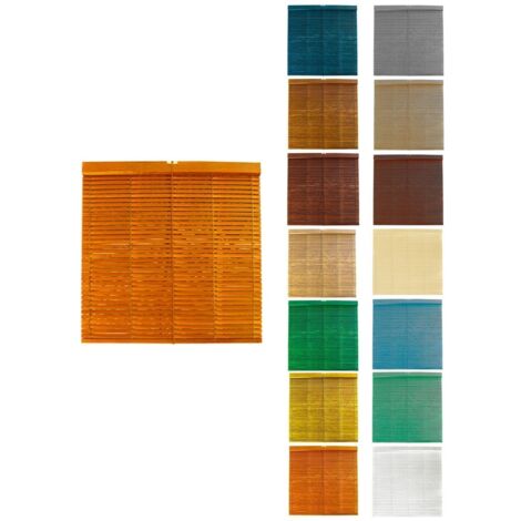 JARDIN202 - Persiana de Madera Alicantina con Polea Metálica - Estor Enrollable para Ventanas, Puertas, Salón  115 x 240 cm (Naranja (Barnizada))