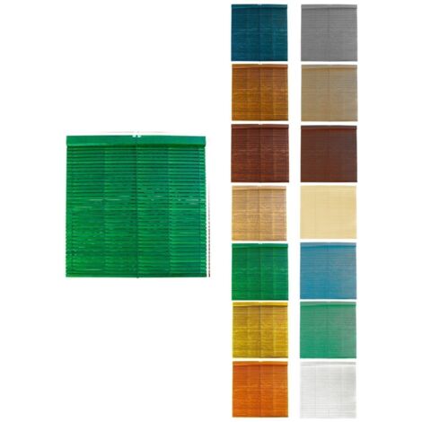 JARDIN202 - Persiana de Madera Alicantina con Polea Metálica - Estor Enrollable para Ventanas, Puertas, Salón  75 x 200 cm (Verde (Barnizada))