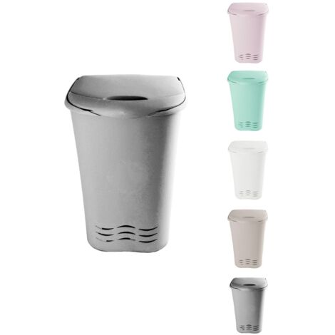 JARDIN202 - Cesto Ropa Sucia con Asas – Pongotodo para Colada 70 Litros  70 litros (Plata)