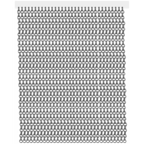 JARDIN202 - Cortinas de Exterior Impermeables – Cortinas Antimoscas para Terrazas y Porche  80 x 240 cm (Krismar - Gris)