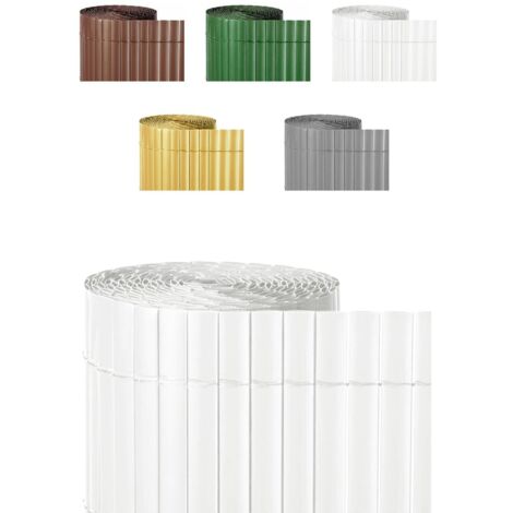 JARDIN202 - Cañizo PVC Doble Cara 1400gr – Durabilidad y Privacidad con Bridas de Fijación Incluidas 2x3m (Blanco)