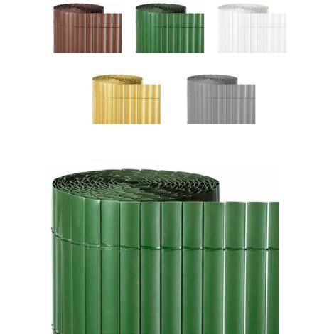 JARDIN202 - Cañizo PVC Doble Cara 1600gr/m² - Valla ocultación - Resistente a los Rayos UV protección contra el Viento  1,5x3m (Verde)
