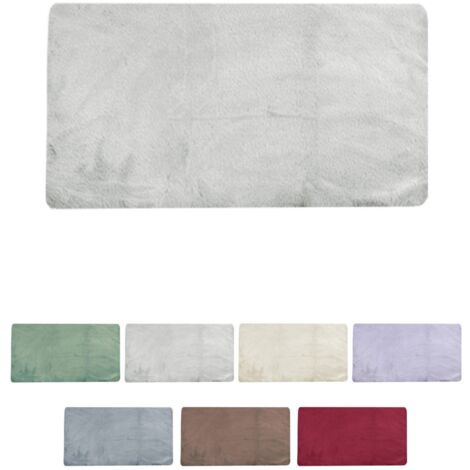 JARDIN202 - Alfombra Interior de Pelo Corto Antideslizante - Estera 100% Poliéster para Salón, Dormitorio y Sala de Estar 60x90 cm (Gris)
