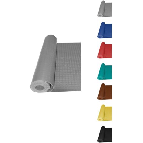 JARDIN202 - JARDIN202 - Alfombra Caucho antideslizante 10x1m - Punto moneda - Colores (Gris) Gris (1/5)