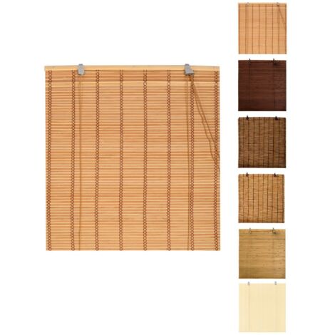 JARDIN202 - Persiana de Bambú Enrollables – Estor Bambú Natural para Interior 120x200 cm (Castaño)