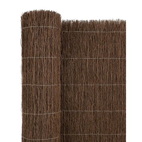 JARDIN202 - Cerramiento Natural de Brezo 1400 g/m²  Ocultación 80% con Alambre Cosido  2x5m -