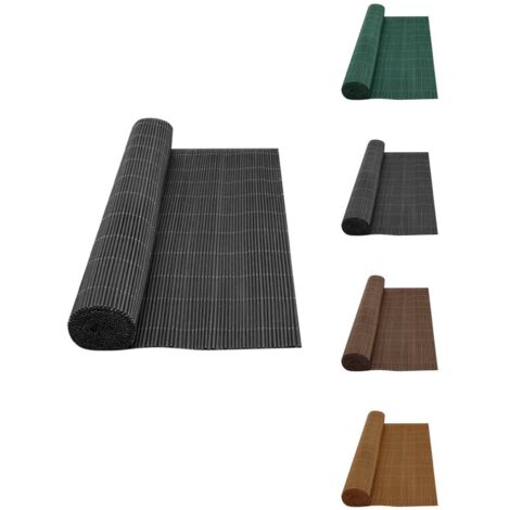 JARDIN202 - Mimbre Artificial con Tratamiento Anti-UV y 90% de Ocultación - Varillas PP+PE en Colores Verde, Beige, Marrón y Gris 1x3m (Gris)