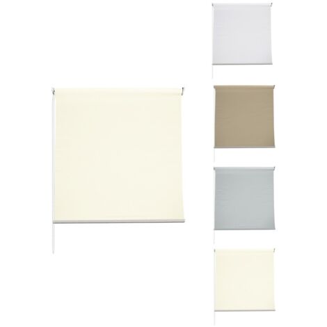 JARDIN202 - Estor Enrollable de Tela 100% Poliéster Resistente al Desgarro, Disponible en Medidas 120x180 cm y 150x180 cm 120 X 180 cm (Crema)