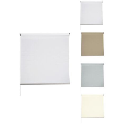 JARDIN202 - Estor Enrollable de Tela 100% Poliéster Resistente al Desgarro, Disponible en Medidas 120x180 cm y 150x180 cm 150 X 180 cm (Blanco)