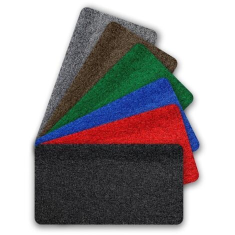 JARDIN202 - Felpudo de Rizos PVC Vinílico  Gran resistencia y calidad  Perfecto para entradas y recepciones  60 x 40 cm (Marrón con base)