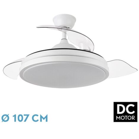 Ventilador ESCORPION Blanco con Aspas Plegables y Tecnología LED – Eficiencia Energética y Diseño Moderno