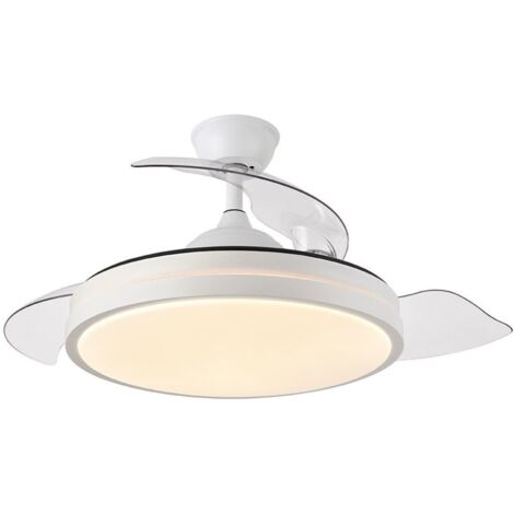 Ventilador ESCORPION Blanco con Aspas Plegables y Tecnología LED – Eficiencia Energética y Diseño Moderno