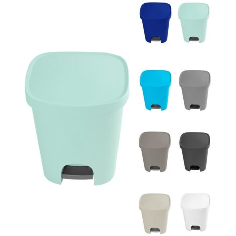 JARDIN202 - Cubo basura plástico Apertura con pedal 25 Litros Cubo reciclar Mate 35x30x42 cm 25 Litros (Verde)
