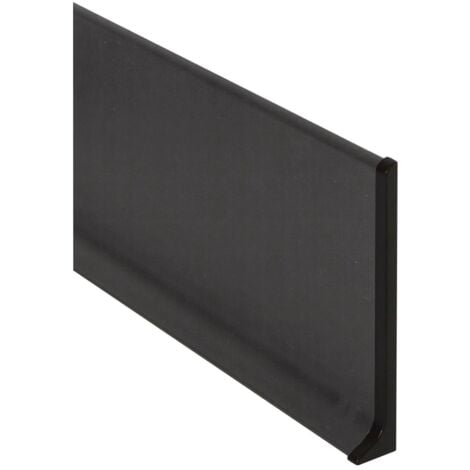 Rodapie Aluminio Labio Inferior Negro 3m 70mm de alto-15 mm