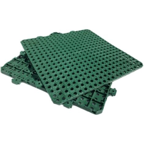 Suelo | Loseta Encastrable de plástico para vestuario Verde | 1,08m2 medida 30x30 Gimnasios Antideslizantes