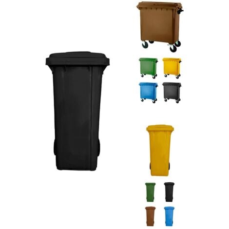 Contenedor de reciclaje para fijación inferior y extracción manual en mueble  de cocina 2x15litros, Plástico gris antracita
