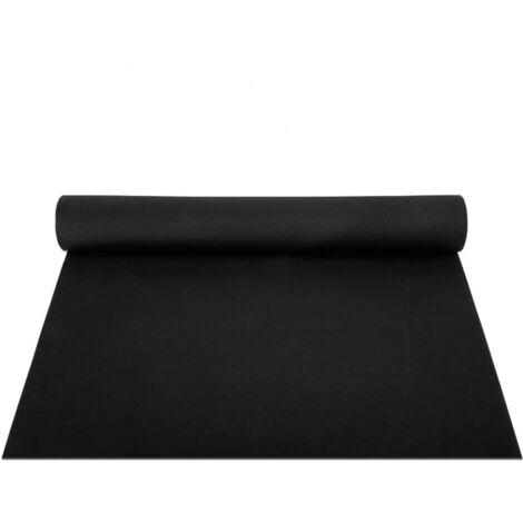 Esterilla de Ejercicio Negro liso - Fitness especial para gimnasios SPORT  PREMIUM Sin Moteado - color :4mm de