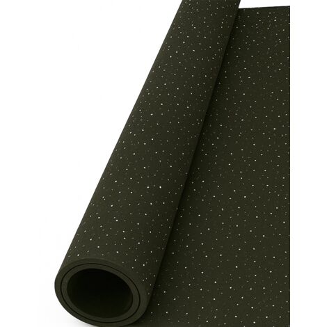 JARDIN202 - Esterilla de Ejercicio Moteado Blanco - Fitness especial para Gimnasios SPORT PREMIUM Base Negra 1'25m (Ancho) x 2m (Largo) (4mm de altura) (1/5)