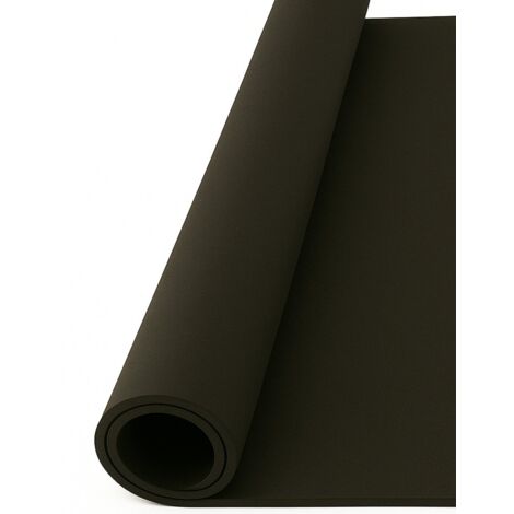 JARDIN202 - Esterilla de Ejercicio Negro liso - Fitness especial para gimnasios SPORT PREMIUM Sin Moteado 1'25m (Ancho) x 1m (Largo) (8mm de altura) (1/5)