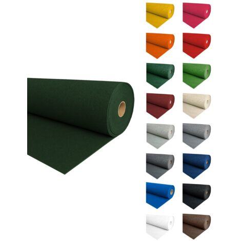 JARDIN202 - Moqueta ferial 1m de ancho Fieltro punzonado a medida Alfombra para Eventos y ferias 1 metro (Ancho) x 30 metros (Largo) (13 - Verde oscuro)