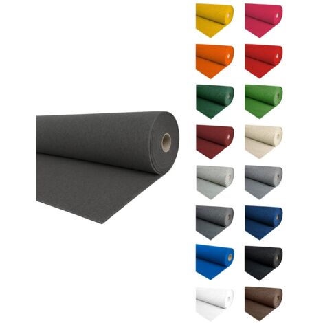 JARDIN202 - Alfombra para Eventos Moqueta Ferial  2m Ancho  Varios Colores  2 metros (Ancho) x 15 metros (Largo) (05 - Gris oscuro)