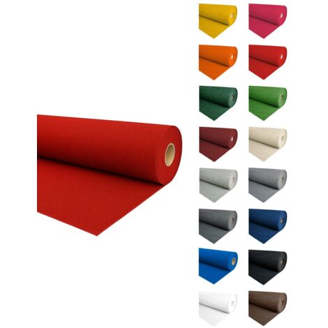 JARDIN202 - Alfombra para Eventos Moqueta Ferial  2m Ancho  Varios Colores  2 metros (Ancho) x 20 metros (Largo) (10 - Rojo)