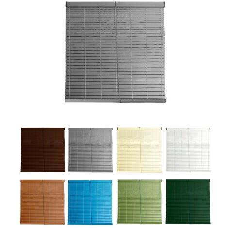JARDIN202 - Persiana de PVC Alicantina con Polea Metálica Persiana Enrollable Estor Enrollable para Ventanas, Puertas, Salón y Cocina 73 x 125 cm (Gris)