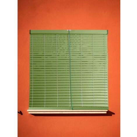 JARDIN202 - Persiana de PVC Alicantina con Polea Metálica  Persiana Enrollable  Estor Enrollable para Ventanas, Puertas, Salón y Cocina  77 x 125 cm (Blanco)